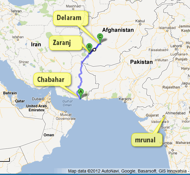 Asian map of india afiganistan