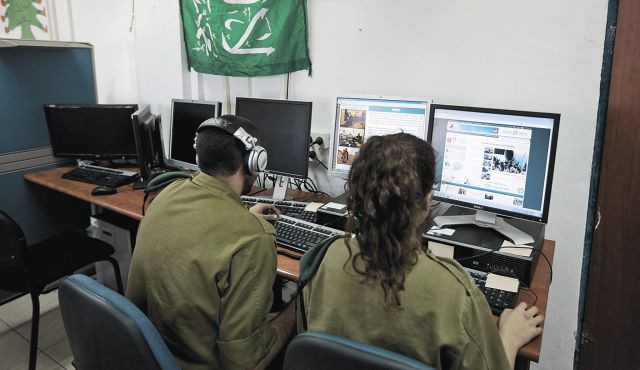 LISTENING — Iranian Jews use their native Farsi and contacts with dissident Iranians to help Israeli intelligence learn what’s going on inside Iran.  This is a scene in Unit 8200, the Israeli office engaged in electronic eavesdropping.