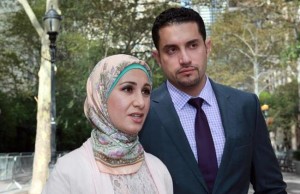 CALLERS — Sarah Hekmati, Amir Hekmati’s sister, with her husband, Ramy Kurdi.
