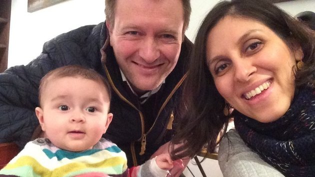 FAMILY — Nazanin Zaghari-Ratcliffe is seen with her husband, Richard, and their daughter, Gabrielle, now 22 months.