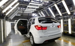 PRODUCT — A new car makes it to the end of an Iranian auto assembly line.