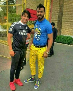 BAD — These spotted yellow trousers have not gone over well with some in Iran.