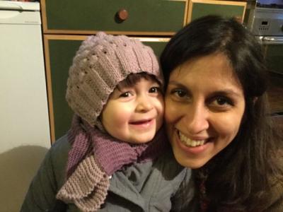 TOGETHER — Nazanin Zaghari-Ratcliffe was photographed in February with her daughter, Gabriella.