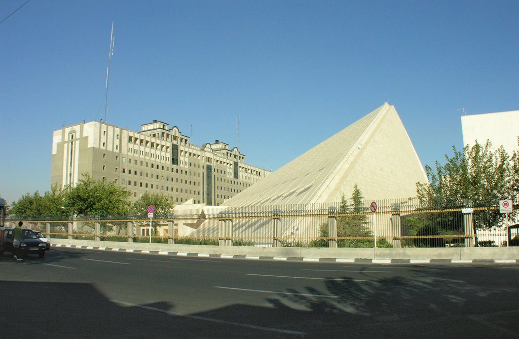 The Majlis meets inside this leaning pyramid.