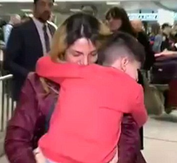 BACK WITH MOM — An unnamed five-year-old was reunited with his mother after several hours in detention outside Washington, DC.