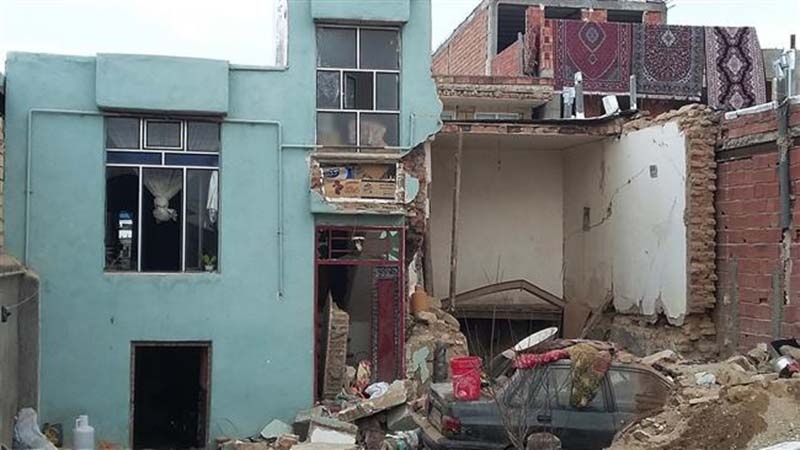 KABOOM — This is what was left of the family home after a teenager tried to prepare some fireworks for use on Chaharshanbeh Souri.
