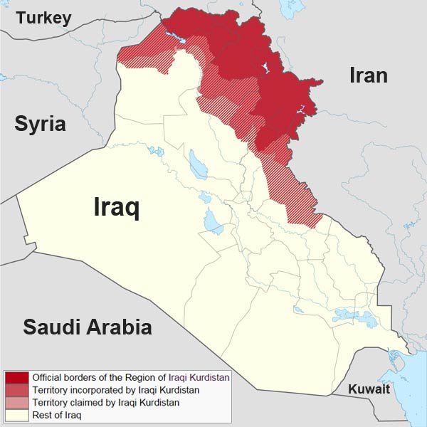 Iraq-Kurdistan-map