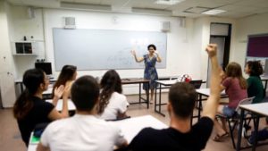 CLASSROOM — Iranian-born Hanna Jahan-Forooz teaches students Farsi in an Israeli high school to prepare them for work in Israeli intelligence.