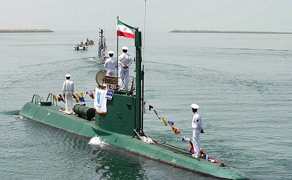 MINIATURE — This is one of the Iranian Navy’s 21 Qadir midget submarines.