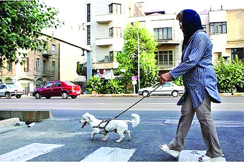 DANGER — A Tehran woman shows off her own threat to Iranian society.