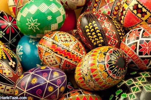 These aren’t Easter eggs.  They are Now Ruz eggs —and they are where the Western world got the idea for decorated Easter eggs.