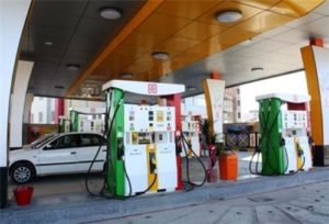 A Tehran gasoline station