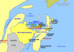 POTATO ISLAND — The map shows PEI tucked into a corner of Atlantic Canada north of Maine.