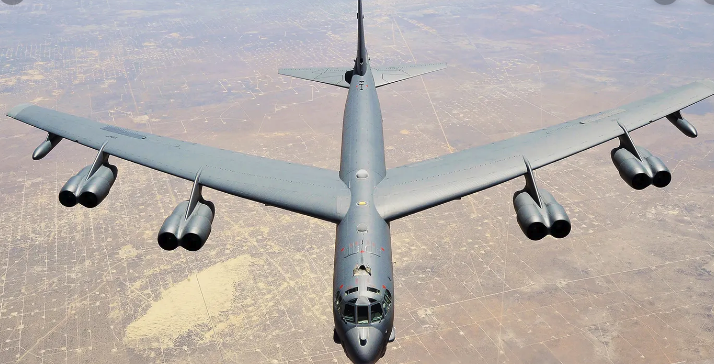 GINAT — The huge B-52 bomber is powered by eight jet engines and its wingspan is so great that it has wheels on the tips of the wings so they don’t hit the ground on landing.