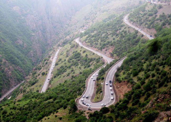 WINDING — This is the old Chalus Road to the Caspian that is almost 90 years old and takes a long time given all these switchbacks.