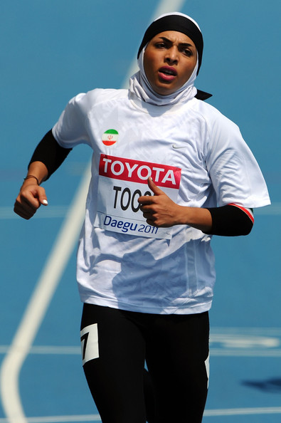 RUNNING, BUT NOT TO US — Maryam Toosi is seen competing in a race in South Korea.