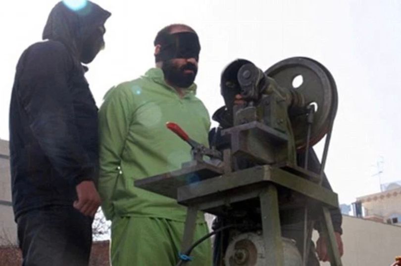 CHOPPING BLOCK — This is the special guillotine the Islamic Republic created to cut off the fingers of convicted thieves.