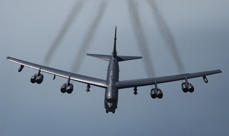 LONG HAUL — B-52s carry more bombs than any other plane and can fly to Iran from the US.