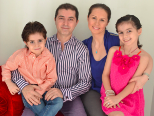 SEPARATED — Fatemeh Alamdari (second from right) won the visa lottery in 2014 and came to the United States with her two children.  They waited for her husband to follow—but there has been one snag after another and the family has been separated now for six years.