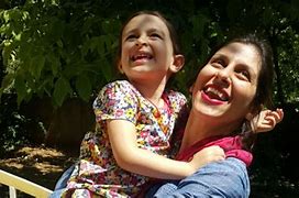 TOGETHER — Nazanin Zaghari-Ratcliffe is seen with her daughter in Tehran before Gabriella returned to Britain to start school.