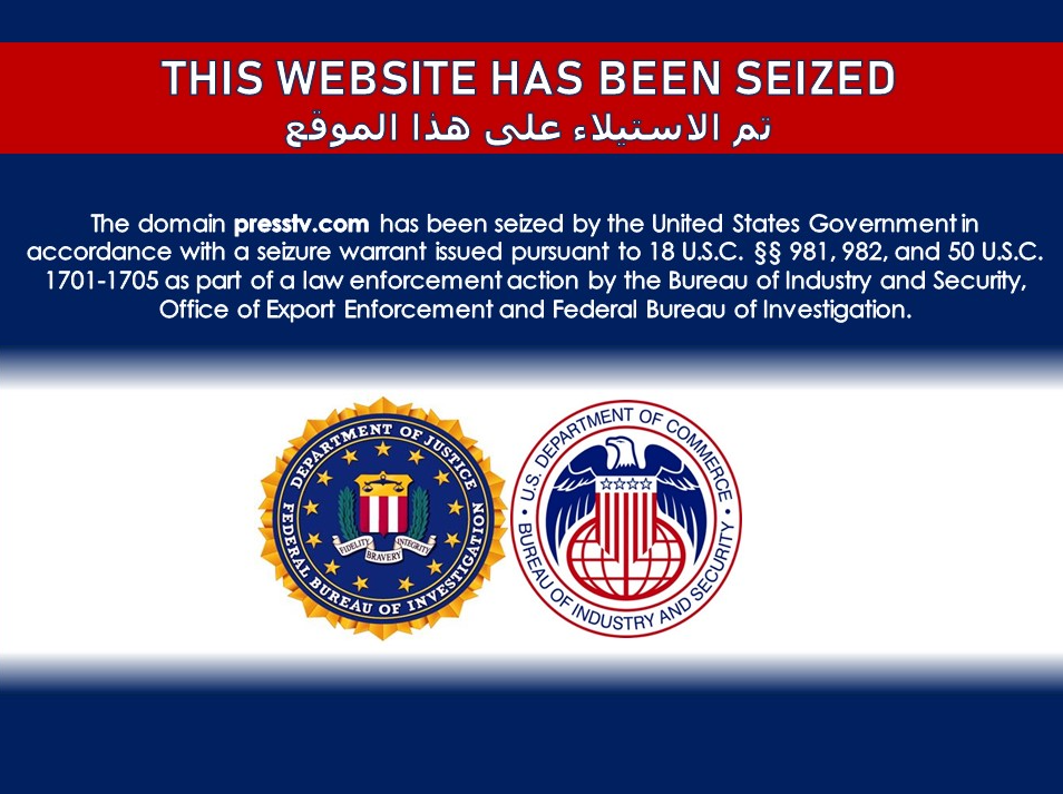 SEIZED — This is what appears on your computer screen when you log onto a seized website.