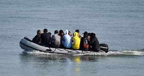 NOT SEAWORTHY — This is the typical type of boat used by refugees to try to cross the English Channel, even though it is not safe for the choppy waters between France and England.