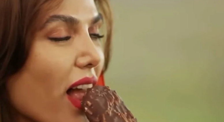 BANNED — This video advertisement has been banned as too sensuous.