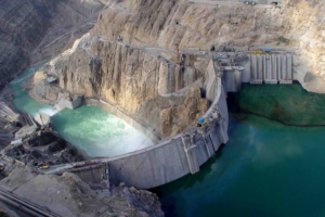 LOW — One of Iran’s hydroelectric power dams, which are producing little because water is low.