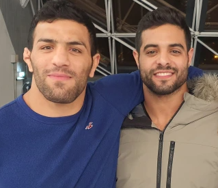 BEST BUDDIES — Saeid Mollaei (left) and Israeli Sagi Muki (right) are both judokos and have been best friends since the Islamic Republic refused to allow Mollaei to compete against Muki three years ago. Now, Mollaei is an Azerbaijani national and now Mollaei has defeated Muki on the mat.